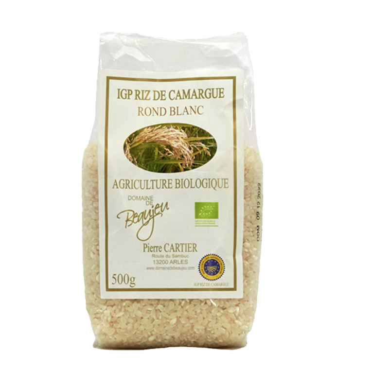 IGP Riz de camargue ROND BLANC Bio- le bio d'olivier 13510 EGUILLES