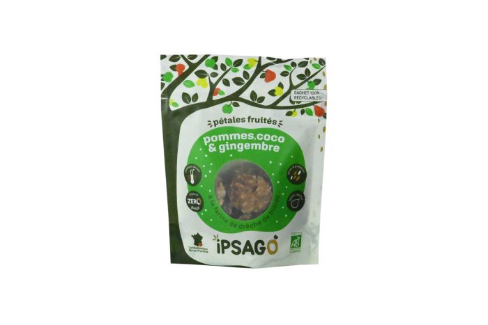 Pétales Fruités pommes coco & gingembre - IPSAGO - 50 gr