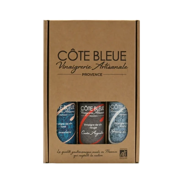 Coffret dégustation 3 vinaigres - Bio - 3 x 100ml