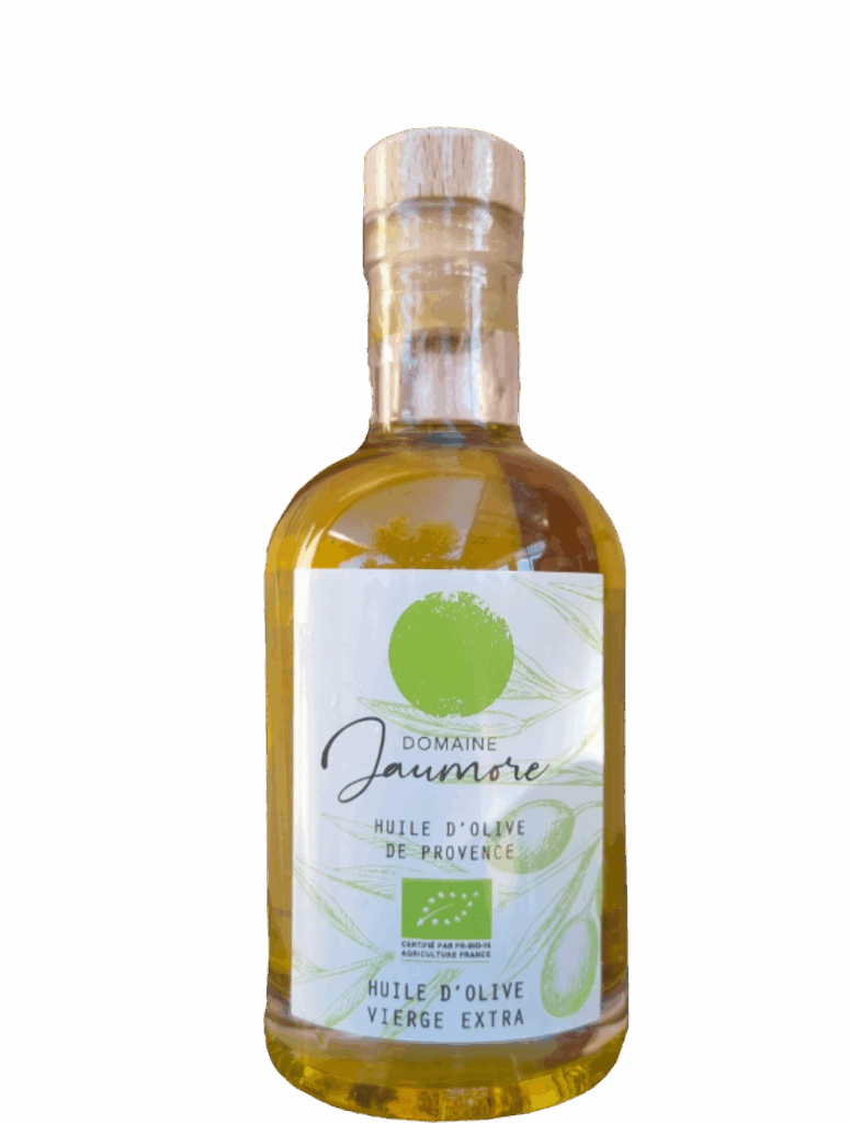 huile d'olive de Camaïssette, huile d'olive de Provence vierge extra, extraite à froid, bio.