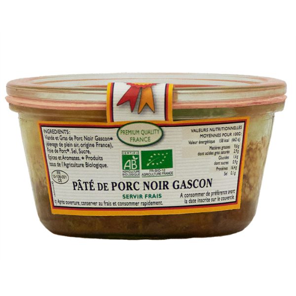 Pâté de Porc Noir Gascon - Bio - 190gr