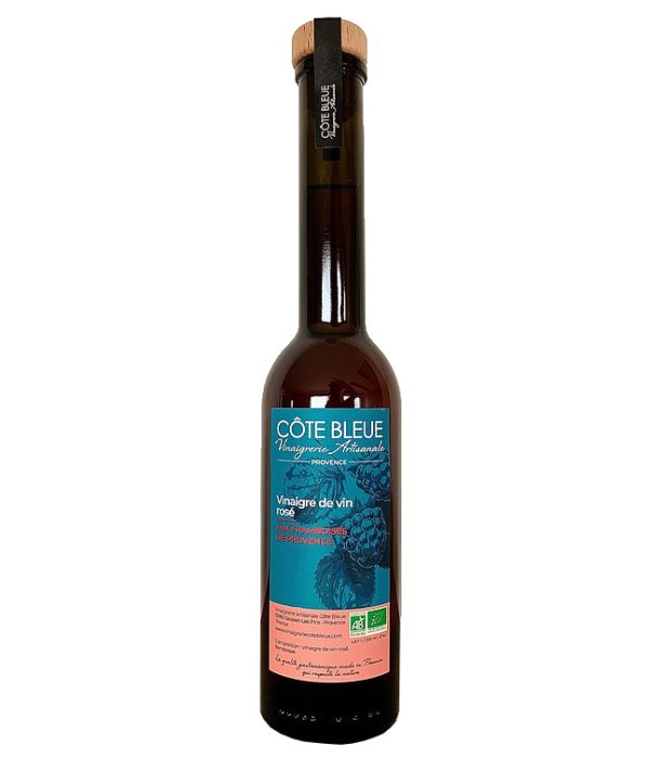 Vinaigre de vin rosé Bio aux framboises de Provence (IGP) - 250ml